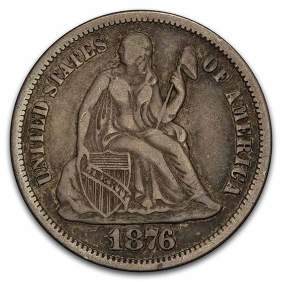 1876-S Liberty Seated Dime XF