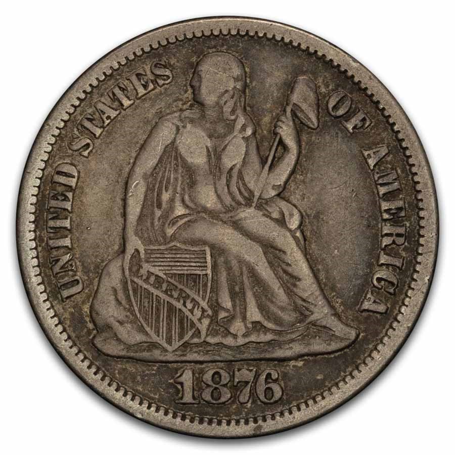 1876-S Liberty Seated Dime XF
