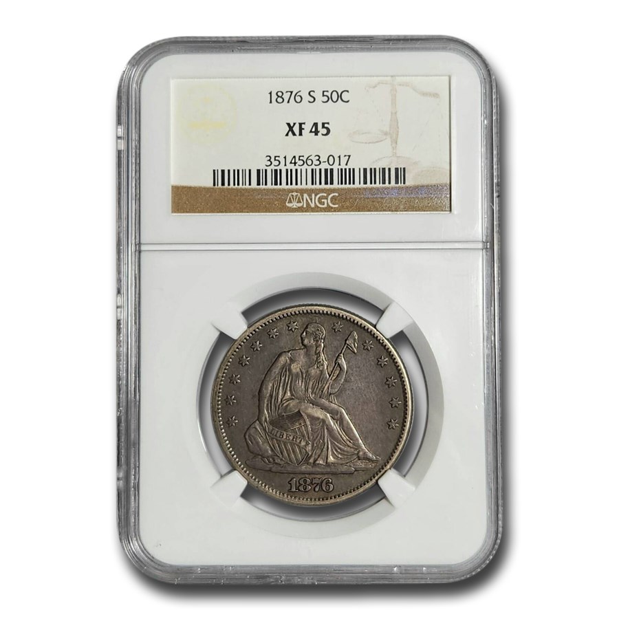 Buy 1876 S Liberty Seated Half Dollar XF 45 NGC APMEX buy-1876-s-liberty-seated-half-dollar-xf-45-ngc-apmex
