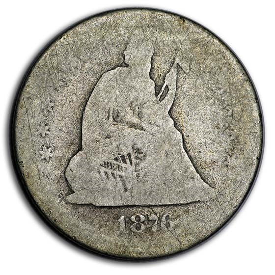 1876-S Liberty Seated Quarter AG 1876-S Liberty Seated Quarter AG
