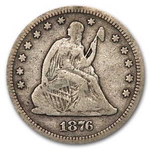 1876-S Liberty Seated Quarter Fine 1876-S Liberty Seated Quarter Fine