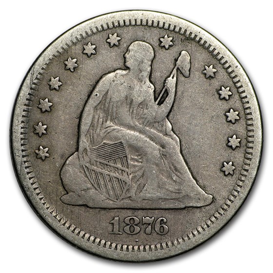 1876-S Liberty Seated Quarter VF
