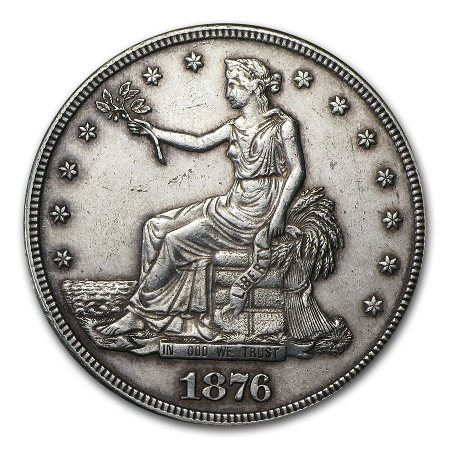 1876-S Trade Dollar AU