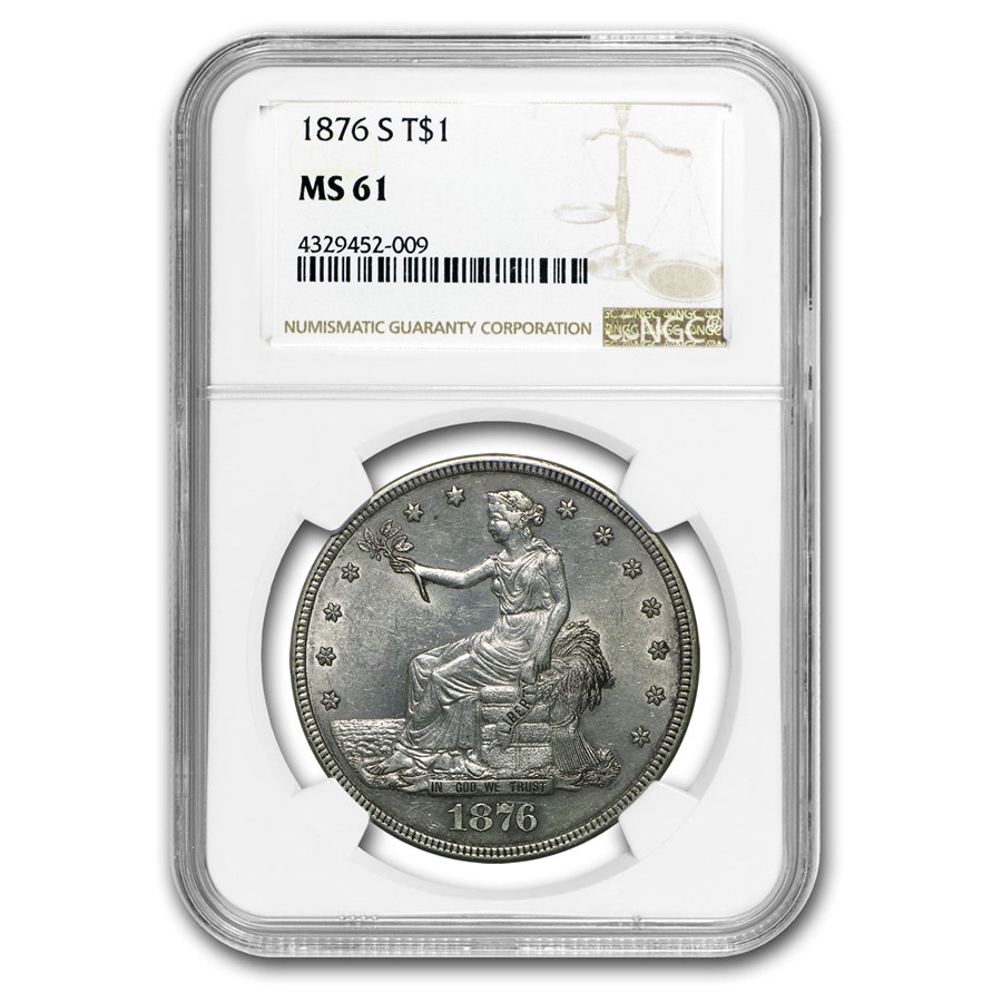 1876-S Trade Dollar MS-61 NGC