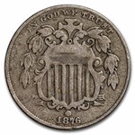 1876 Shield Nickel Fine