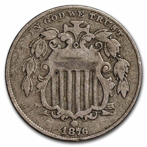 1876 Shield Nickel Fine 1876 Shield Nickel Fine