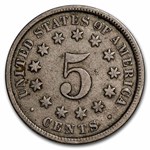 1876 Shield Nickel Fine