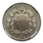 1876 Shield Nickel PF-64 NGC