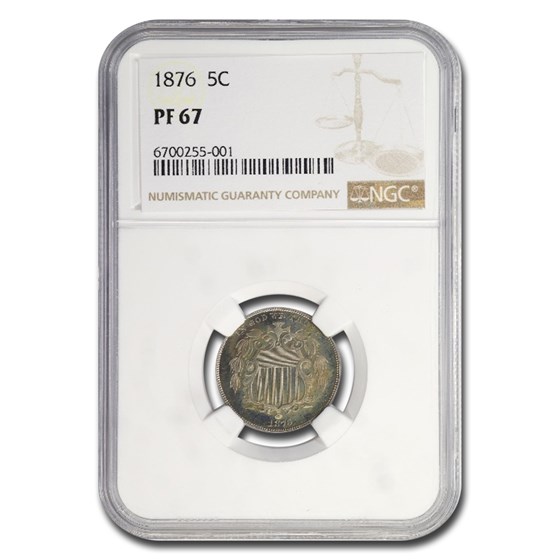 1876 Shield Nickel PF-67 NGC 1876 Shield Nickel PF-67 NGC