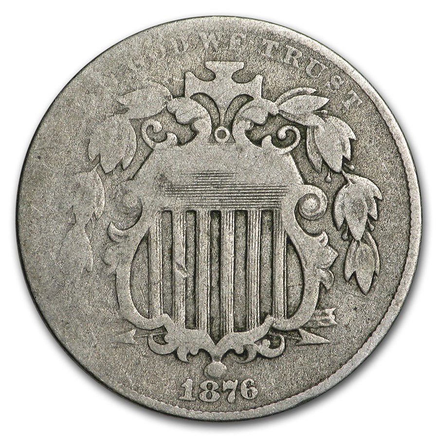 1876 Shield Nickel VG