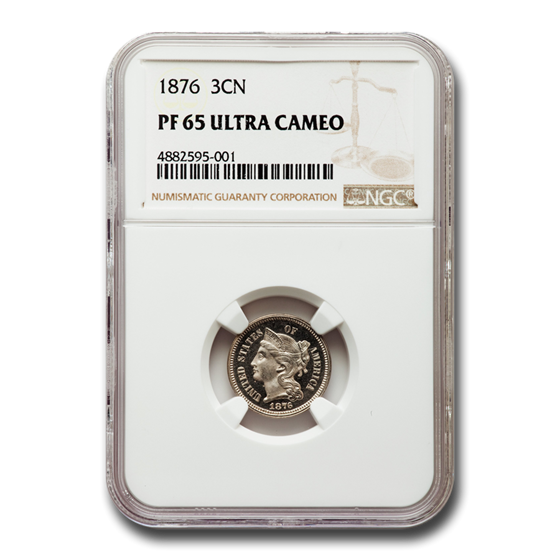 1876 Three Cent Nickel PF-65 UCAM NGC 1876 Three Cent Nickel PF-65 UCAM NGC