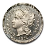 1876 Three Cent Nickel PF-66* Cameo NGC