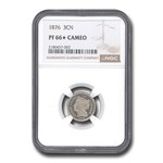 1876 Three Cent Nickel PF-66* Cameo NGC