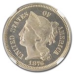 1876 Three Cent Nickel PF-67 Cameo NGC