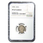 1876 Three Cent Nickel PF-67 Cameo NGC