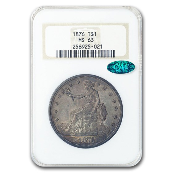 1876 Trade Dollar MS-63 NGC CAC 1876 Trade Dollar MS-63 NGC CAC