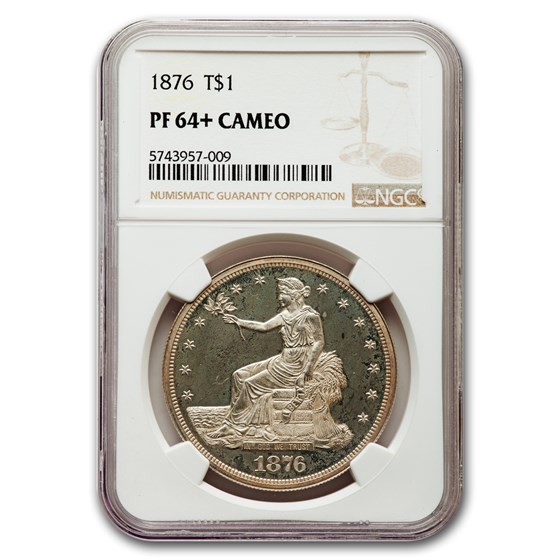 1876 Trade Dollar PF-64+ Cameo NGC 1876 Trade Dollar PF-64+ Cameo NGC