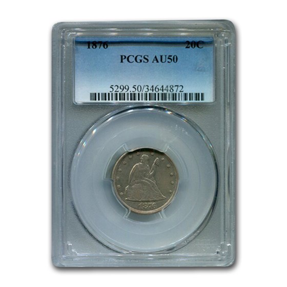 1876 Twenty Cent Piece AU-50 PCGS 1876 Twenty Cent Piece AU-50 PCGS