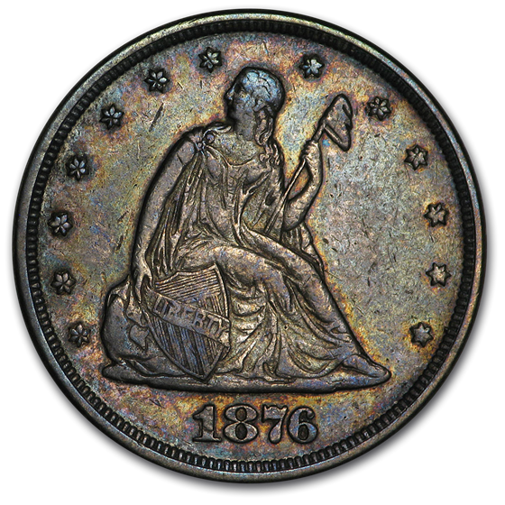 1876 Twenty Cent Piece AU 1876 Twenty Cent Piece AU