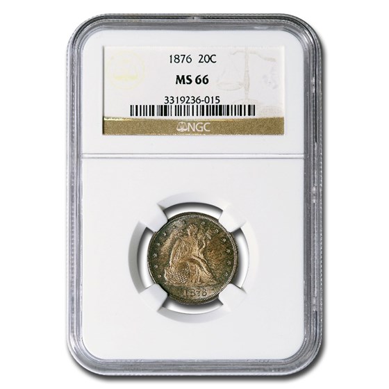 1876 Twenty Cent Piece MS-66 NGC