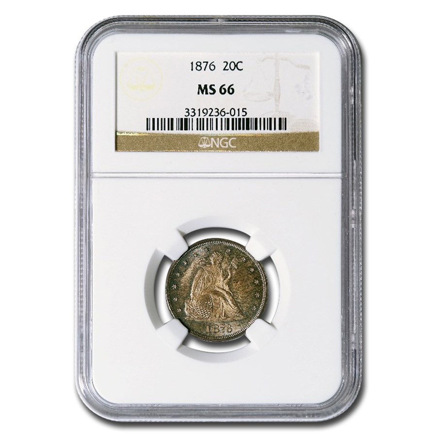 1876 Twenty Cent Piece MS-66 NGC