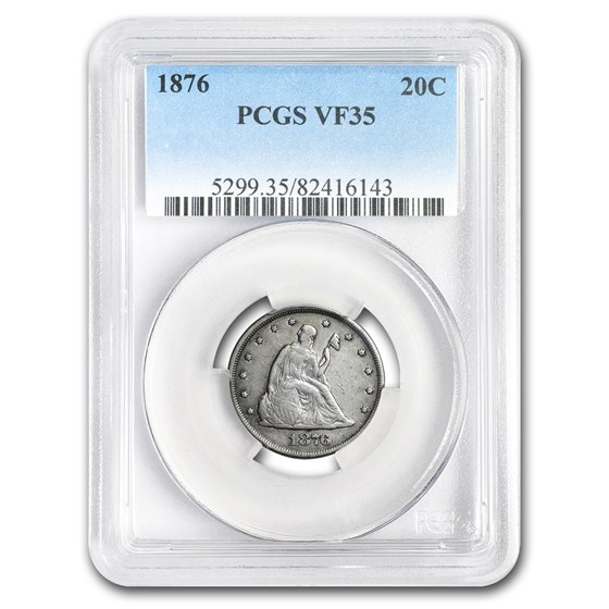 1876 Twenty Cent Piece VF-35 PCGS 1876 Twenty Cent Piece VF-35 PCGS