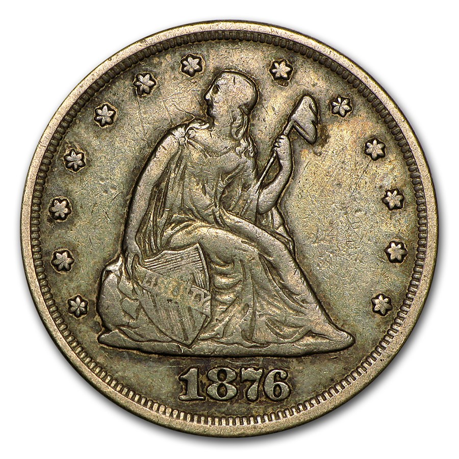 1876 Twenty Cent Piece VF