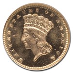 1877 $1 Indian Head Gold MS-68 NGC