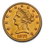 1877 $10 Liberty Gold Eagle AU-58 NGC