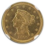 1877 $2.50 Liberty Gold Quarter Eagle MS-62 NGC
