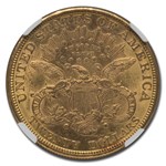 1877 $20 Liberty Gold Double Eagle AU-58 NGC