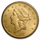 1877 $20 Liberty Gold Double Eagle AU