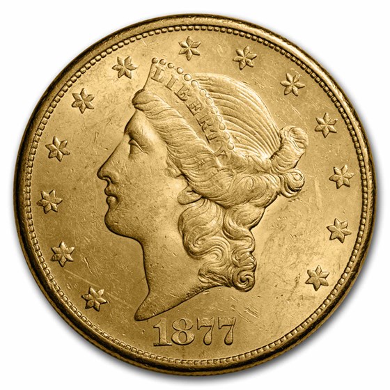 1877 $20 Liberty Gold Double Eagle AU 1877 $20 Liberty Gold Double Eagle AU