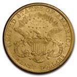 1877 $20 Liberty Gold Double Eagle AU