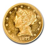 1877 $5 Liberty Gold Half Eagle MS-62 PCGS