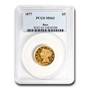 1877 $5 Liberty Gold Half Eagle MS-62 PCGS
