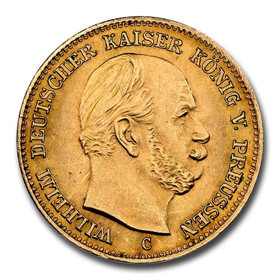 1877-C Germany Prussia Gold 5 Mark Wilhelm I MS-65 NGC 1877-C Germany Prussia Gold 5 Mark Wilhelm I MS-65 NGC