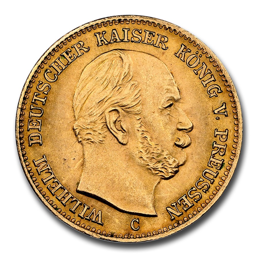 1877-C Germany Prussia Gold 5 Mark Wilhelm I MS-65 NGC