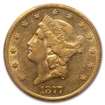 1877-CC $20 Liberty Gold Double Eagle AU-50 PCGS
