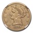 1877-CC $5 Liberty Gold Half Eagle VF-30 NGC