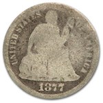 1877-CC Liberty Seated Dime AG