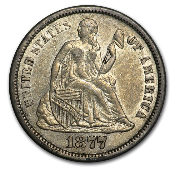 1877-CC Liberty Seated Dime AU 1877-CC Liberty Seated Dime AU
