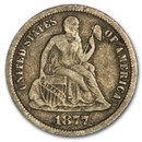 1877-CC Liberty Seated Dime Fine