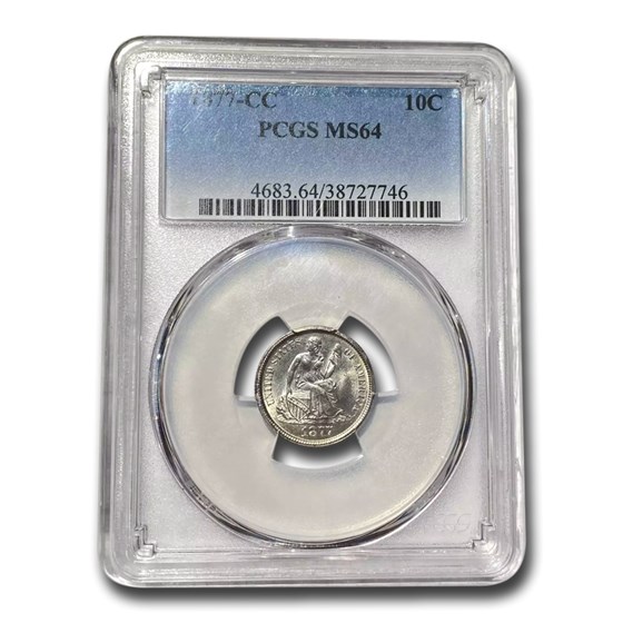 1877-CC Liberty Seated Dime MS-64 PCGS 1877-CC Liberty Seated Dime MS-64 PCGS