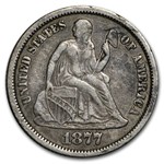 1877-CC Liberty Seated Dime VF