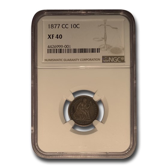 1877-CC Liberty Seated Dime XF-40 NGC 1877-CC Liberty Seated Dime XF-40 NGC