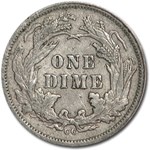 1877-CC Liberty Seated Dime XF