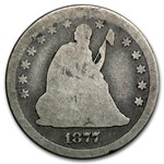 1877-CC Liberty Seated Quarter AG