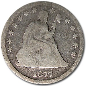 1877-CC Liberty Seated Quarter Good 1877-CC Liberty Seated Quarter Good