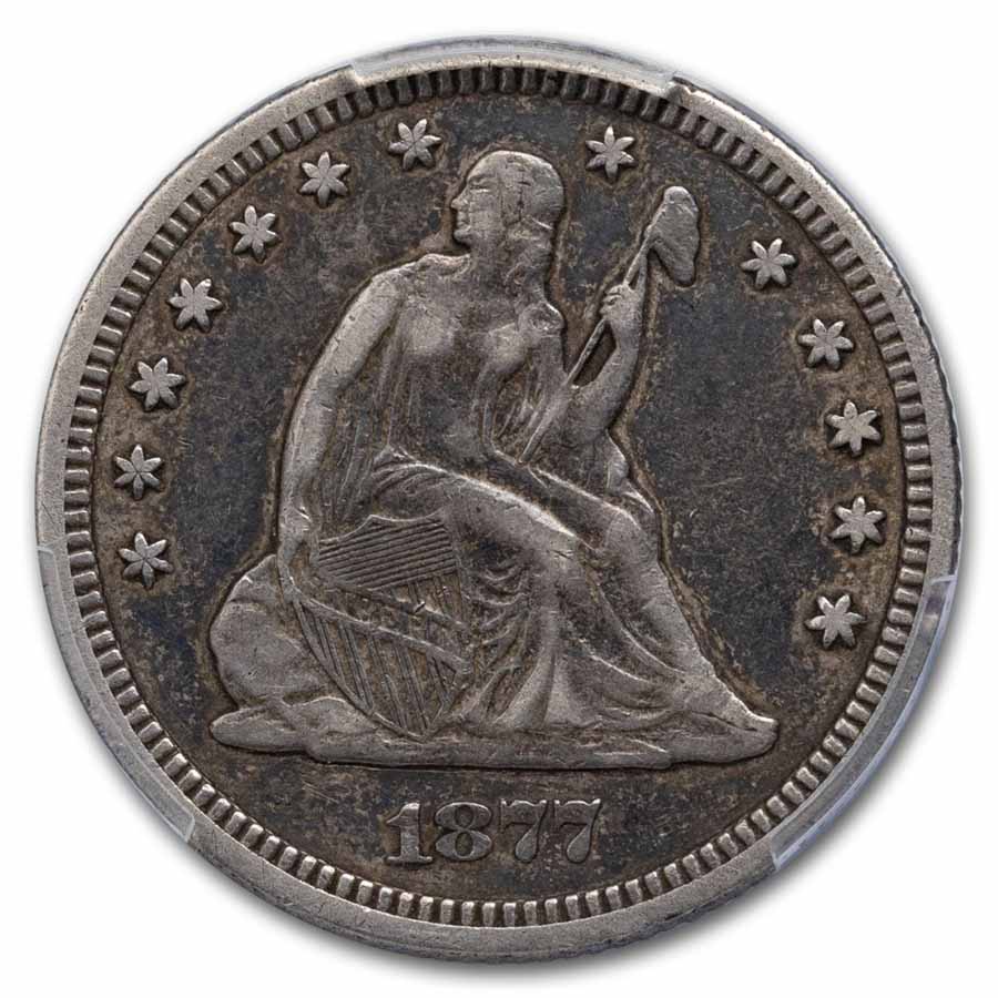 1877-CC Liberty Seated Quarter VF-35 PCGS